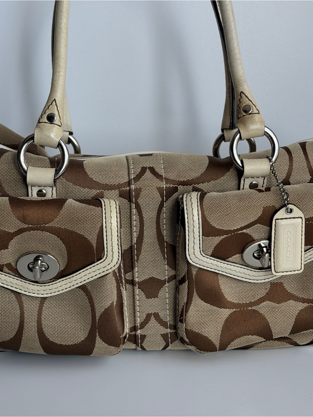 Vintage Coach Gallery Double Pocket Turnlock
